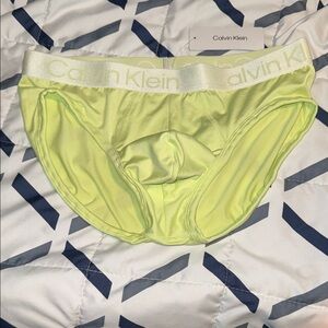 Calvin Klein mens lime green Briefs